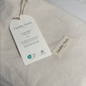 Double Stitch Cotton Tencel Sheet Set Full New